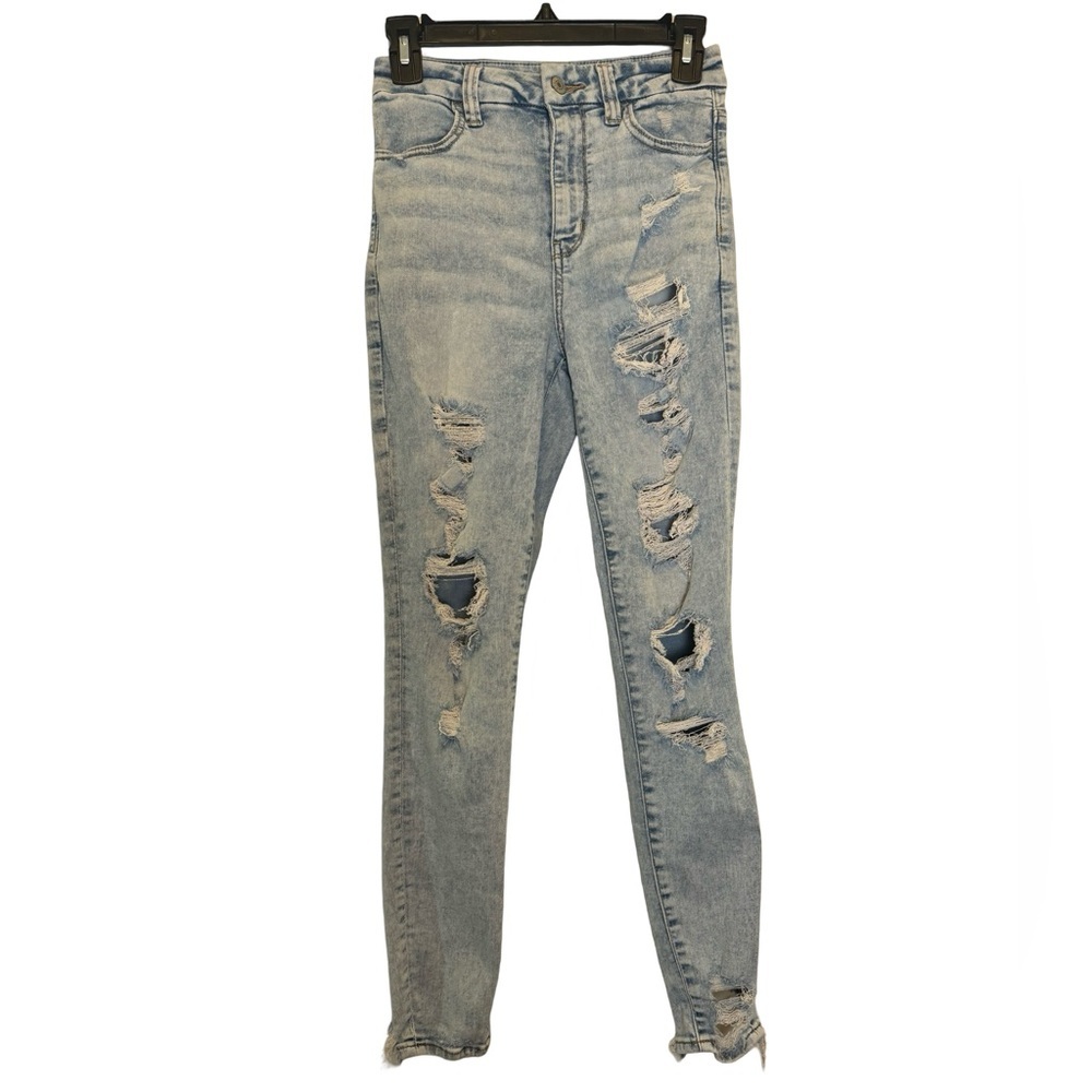 American Eagle Curvy Super Hi-Rise Jegging Distressed Jeans Women's Size 2
